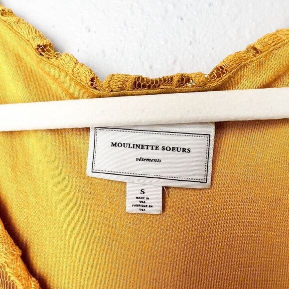 ANTHROPOLOGIE MOULINETTE SOEURS Lace Overlay Summer Dress Size Small EUC - Picture 4 of 9